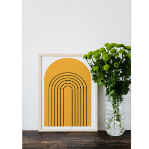 Poster Arte Abstrata Geométrica Moderna Minimalista Boho