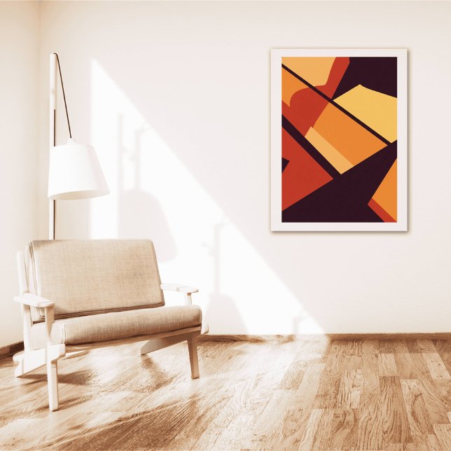 Poster Arte abstrata geométrica quente para parede  (Criador carregado)
