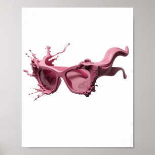 Poster ARTE ABSTRATA impressionante em PRATA Moda