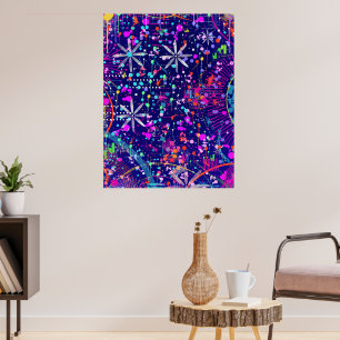 Poster Arte Abstrata Jubileu Azul