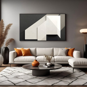 Poster Arte Abstrata Minimalista em Camadas
