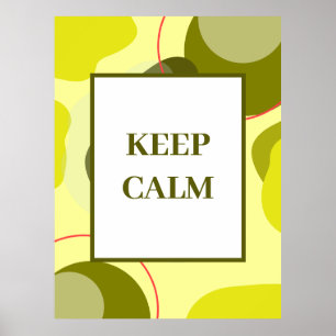 Poster Arte abstrata minimalista "Mantenha a Calma" em am