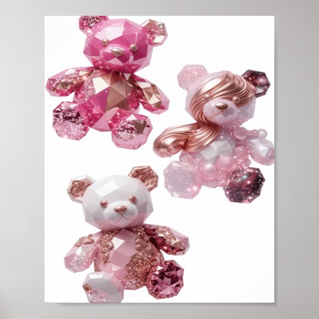 Poster ARTE ABSTRATA Moderna em Prata Design Moderno (Frente)