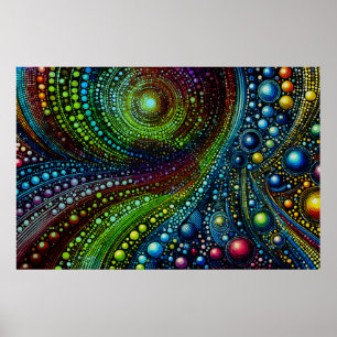 Poster Arte Abstrata Mosaico Arco-íris 1208
