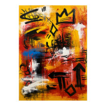 Arte Abstrata Neo-Expressionista Sinal da Coroa