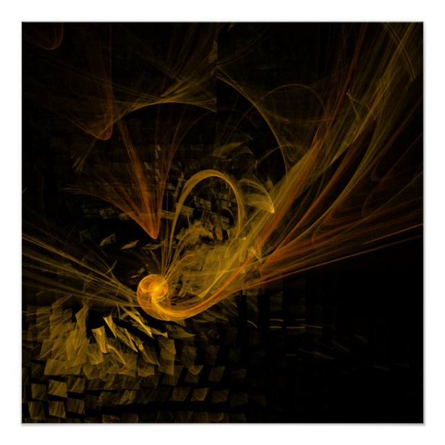 Póster Arte abstrata ponto de ruptura (Frente)