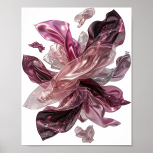 Poster ARTE ABSTRATA Prata Clássica