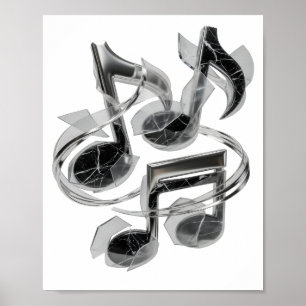 Poster ARTE ABSTRATA Prata Design Gráfico FRESCO