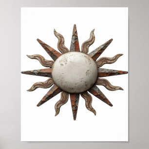 Poster Arte abstrata prateada com design arrojado