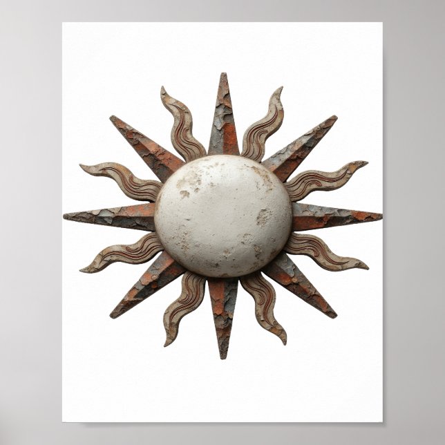 Poster Arte abstrata prateada com design arrojado (Frente)