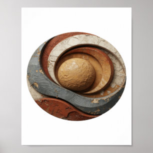 Poster Arte abstrata prateada DESIGN GRÁFICO