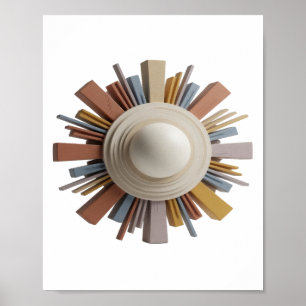 Poster Arte abstrata prateada DESIGN Moderno v2
