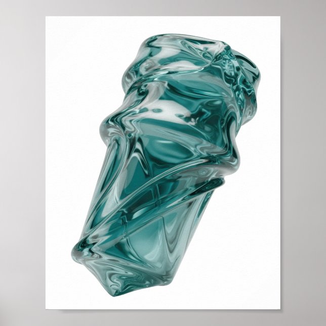 Poster Arte abstrata prateada impressionante DESIGN MODER (Frente)