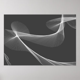 Poster Arte Abstrata - Preto e Branco