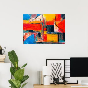 Poster Arte Abstrata Pulso Urbano