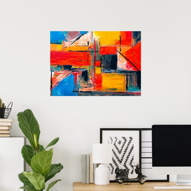 Poster Arte Abstrata Pulso Urbano (Escritório em casa)