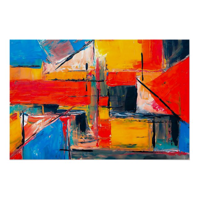 Póster Arte Abstrata Pulso Urbano (Frente)