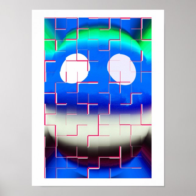Poster Arte abstrata quebrada (Frente)