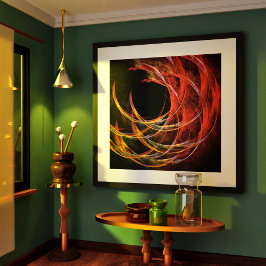 Póster Arte abstrata quebrando o círculo