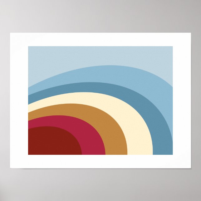 Poster Arte Abstrata Retro Wave (Frente)