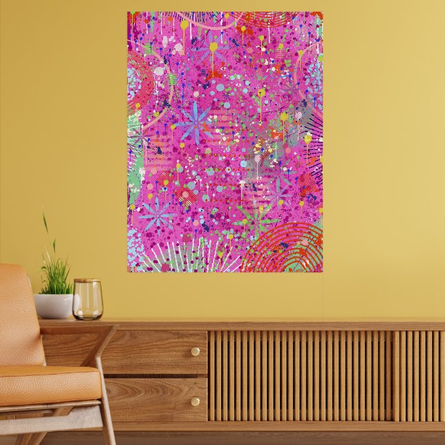 Poster Arte Abstrata: Sonhos de Verão (Sala de Estar 2)