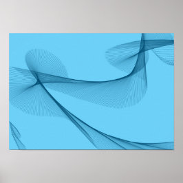 Poster Arte Abstrata - Tons Azuis