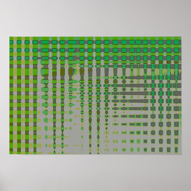 Poster Arte Abstrata Verde 1003 (Frente)