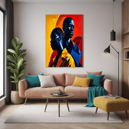 Póster Arte Abstrato Afrocêntrica Moderna