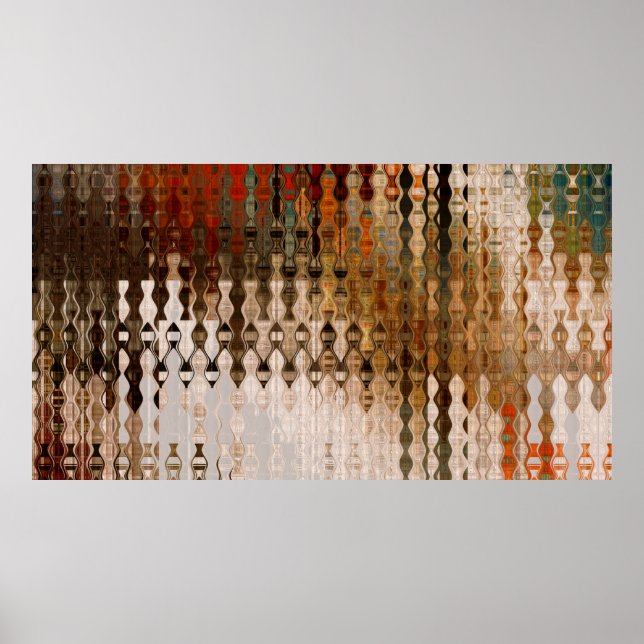 Poster arte abstrato colorida interseção geométrica (Frente)