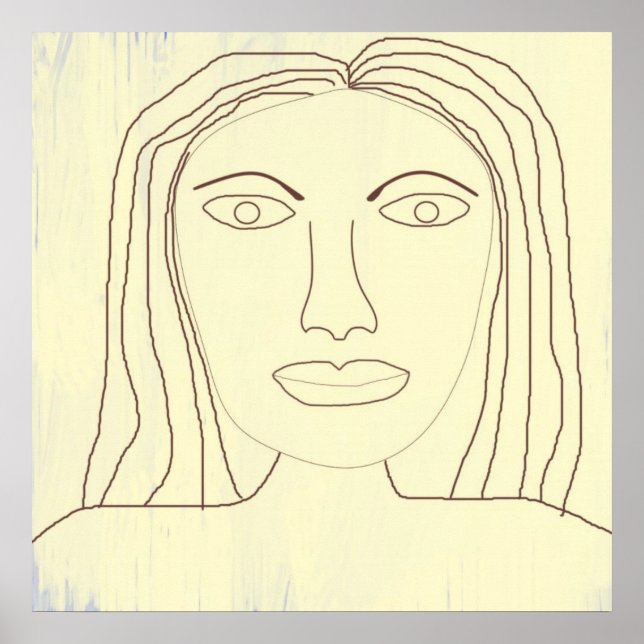 Poster arte abstrato de desenho (Frente)