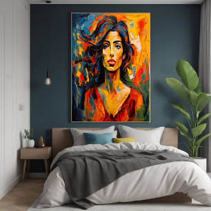 Póster Arte Abstrato de Expressionista Negrito