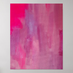 Poster Arte Abstrato do Sonho Rosa