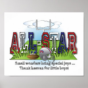 Poster Arte All-star da parede da sala dos meninos do