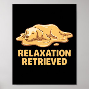 Poster Arte Amante de Cães Retriever Dourado Yoga