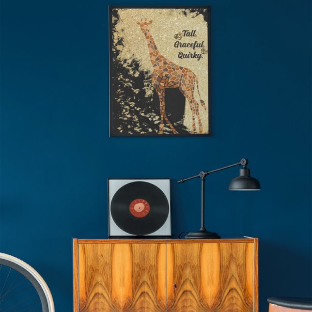 Poster Arte Animal Moderna Linda Girafa (Criador carregado)