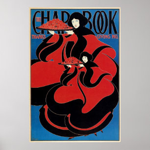 Póster Arte Antiga Chap Book de Ação de Graças em estilo 
