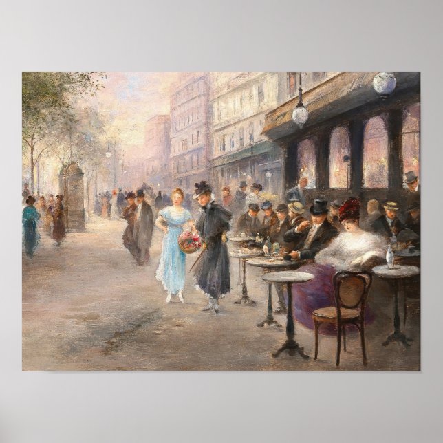 Poster Arte Antiga da Rua Paris (Frente)