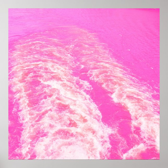 Poster Arte aquática rosa (Frente)