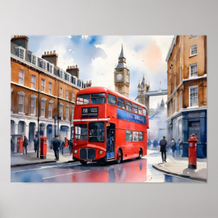 Poster Arte aquosa de Londres