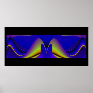 Póster Arte Arco Arco-Íris abstrato 3D