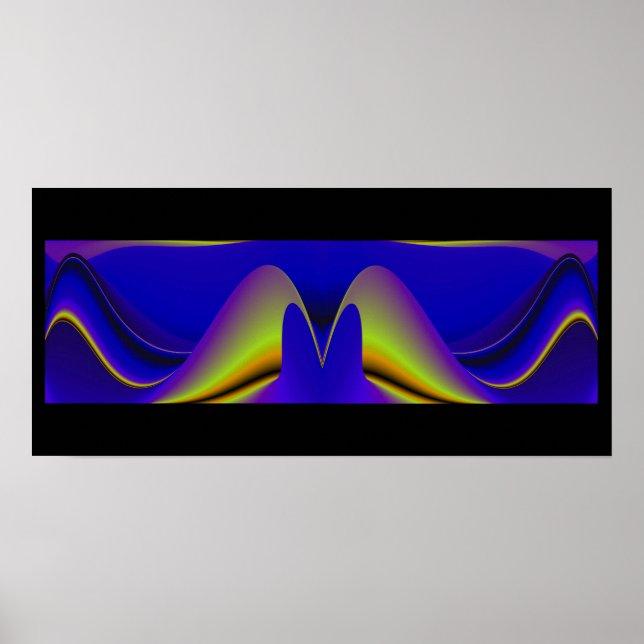 Póster Arte Arco Arco-Íris abstrato 3D (Frente)