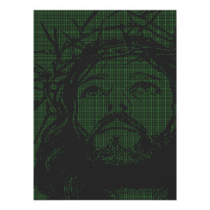 Póster Arte ASCII Jesus Coroa de Espinhos João 19:30