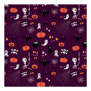 Póster Arte Assustadoramente Fofa de Halloween