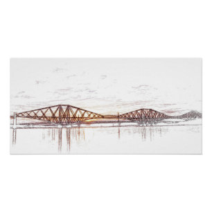 Póster Arte Atmosférica da Ponte Forth