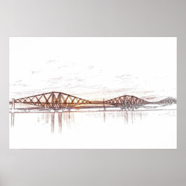 Poster Arte Atmosférica da Ponte Forth