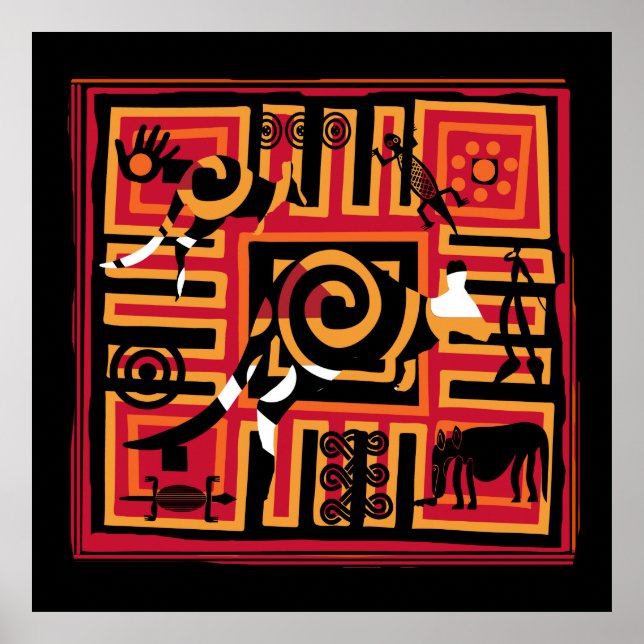 Poster Arte Autêntica Aboriginal (Frente)