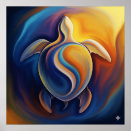 Poster Arte Biomorfica das Tartarugas