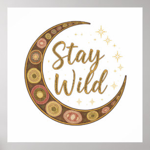Poster Arte Boho Celestial: Estrela Guia Estandarte da Lu