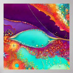 Poster Arte bonito de Beachy Abstrato