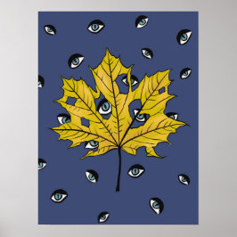 Poster Arte Botânica de Halloween Estranha